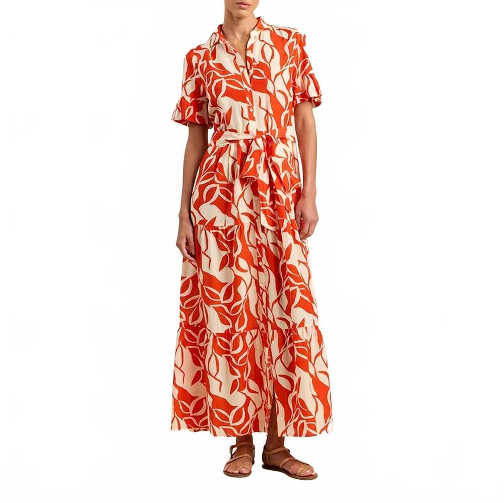 NEW TROVATA martine maxi dress in red amaranta